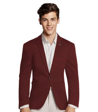 Load image into Gallery viewer, Boy's Burgundy Trendy Formal Slim Fit Sport Jacket/Blazer