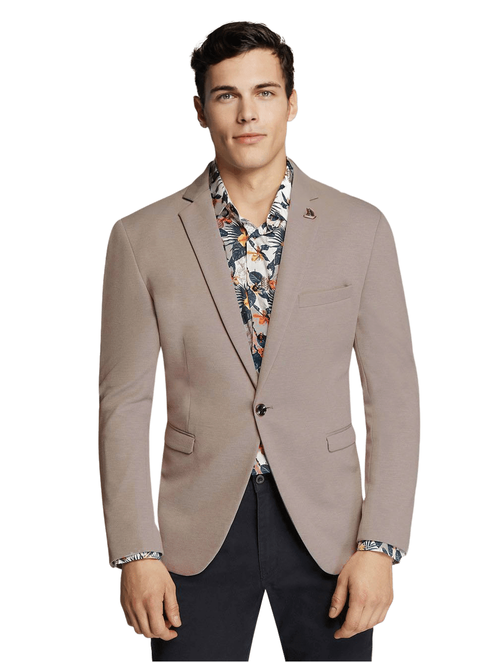 Men s Biscuit Trendy Slim Fit Sport Jacket Blazer