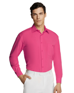 Men's Formal Business Hot Pink Pure Microfibre Coloured Shirt