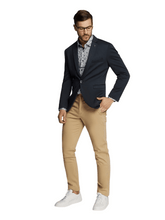 Load image into Gallery viewer, Men's Formal Indigo Trendy One Button Sport Jacket/Blazer Slim Fit