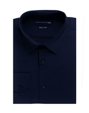 Load image into Gallery viewer, Men's Navy Soft Touch Bamboo Plain Shirt