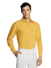 Load image into Gallery viewer, Men&#39;s Formal Business Yellow Pure Microfibre Coloured Shirt