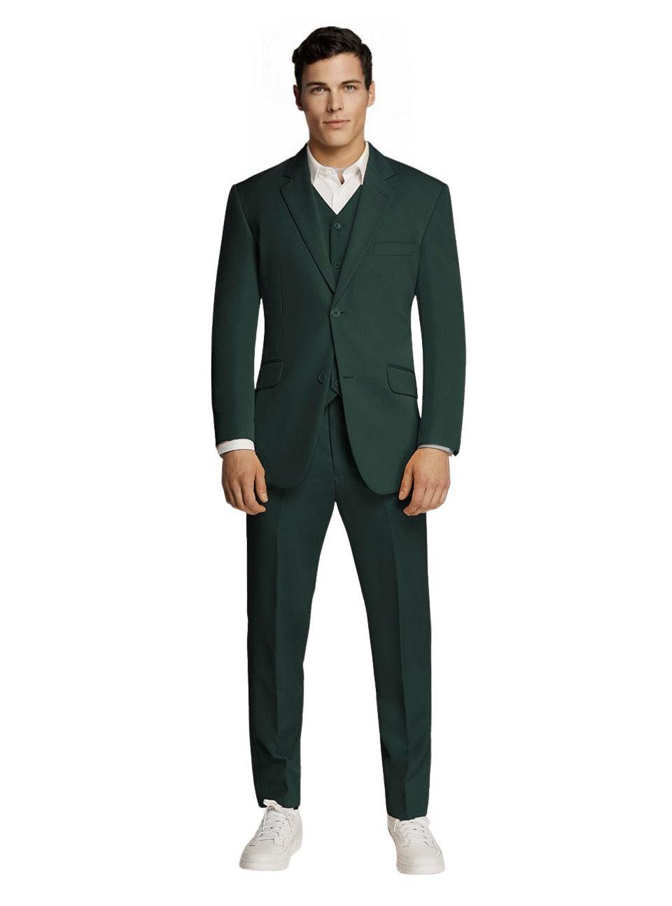 Emerald microfiber suit for groomsmen