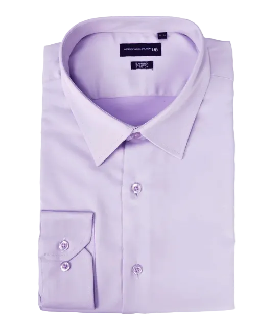 Men's Lilac Bamboo Stretch Slim Fit Shirt
