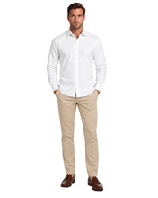 Load image into Gallery viewer, Men's White  Bamboo Stretch Slim Fit Shirt