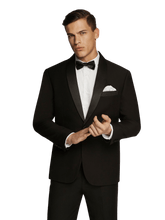 Load image into Gallery viewer, Black Tuxedo Satin Lapel Dinner Jacket