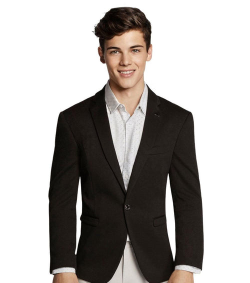 Boy's Black Trendy Formal Slim Fit Sport Jacket/Blazer