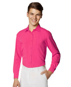 Boy's Formal Hot Pink Pure Microfibre Coloured Shirt