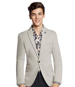 Boy's Silver Trendy Formal Slim Fit Sport Jacket/Blazer