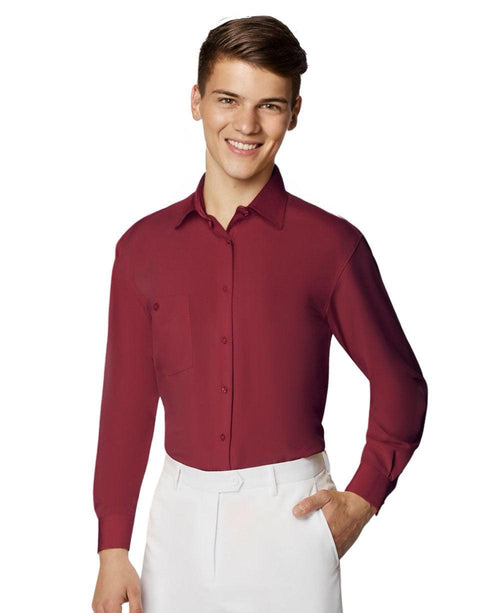 Boy's Formal Wine Pure Microfibre Coloured Shirt
