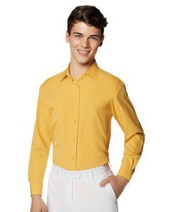 Boy's Formal Yellow Pure Microfibre Coloured Shirt