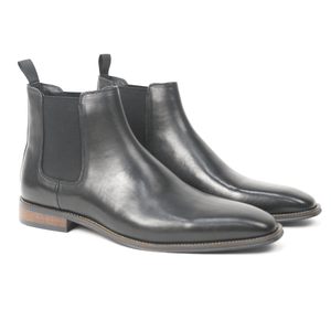 Chelsea Black Leather Boot