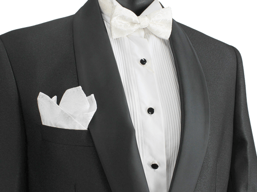 Crepe Wave Satin Lapel 