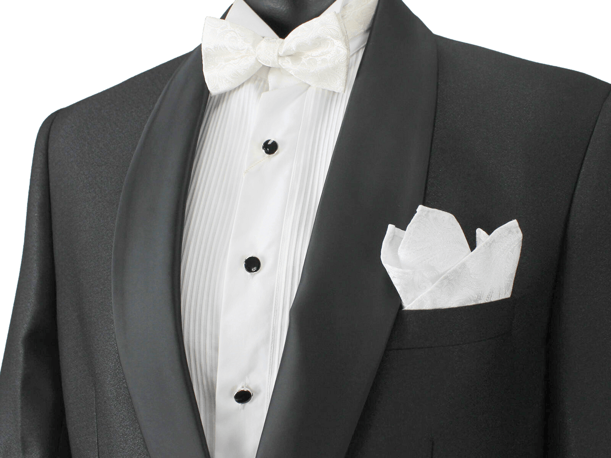 Crepe Wave Satin Lapel Suit