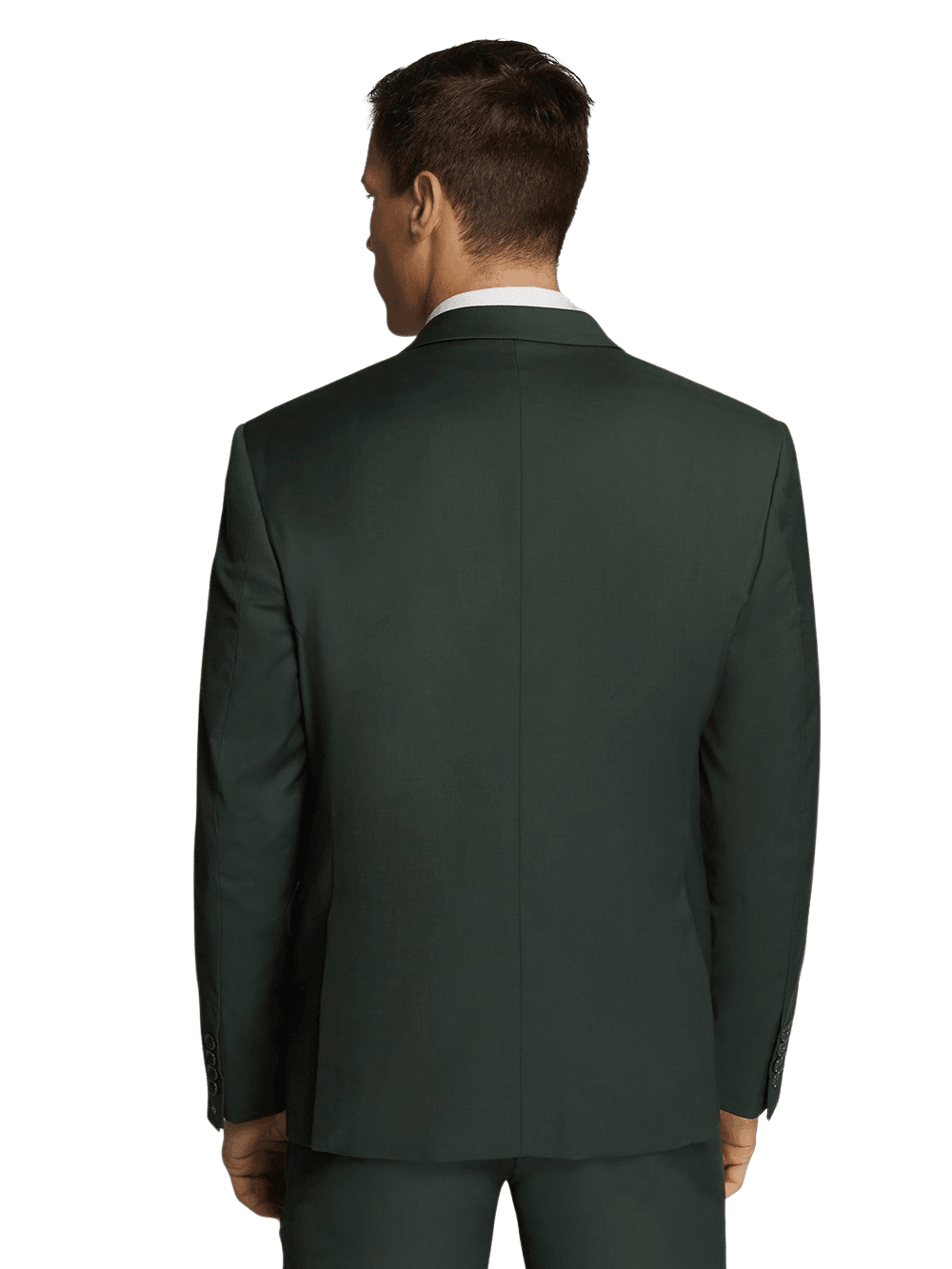 Men's Formal Bottle Green Plain Two-Button SUIT