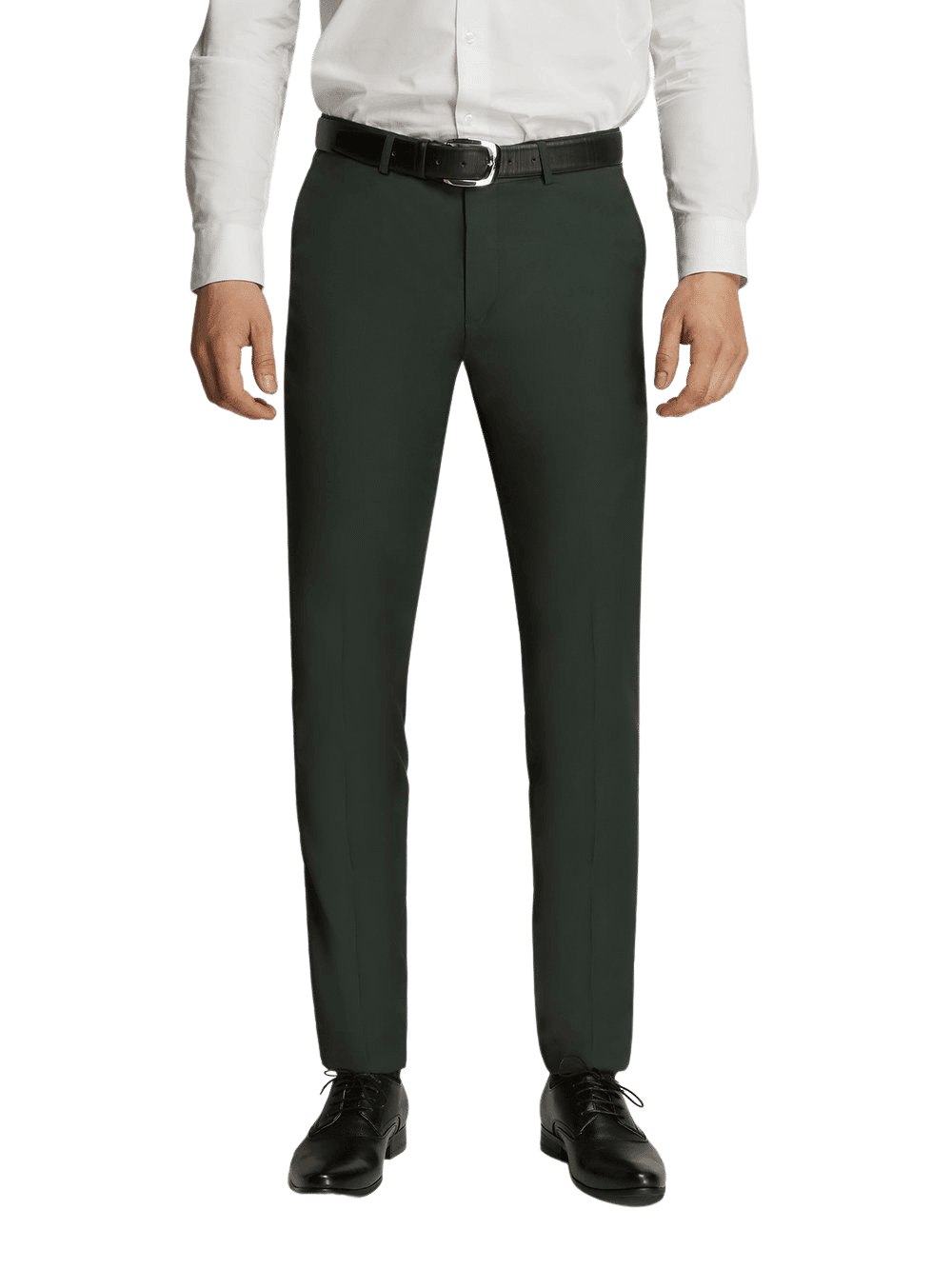 Men's Formal Bottle Green Plain Two-Button SUIT