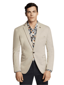 Men s Beige Trendy Slim Fit Sport Jacket Blazer