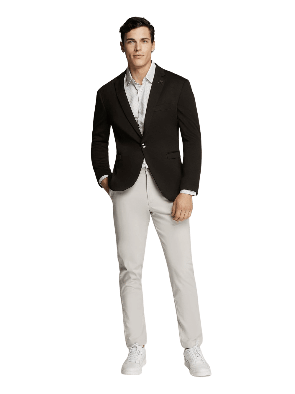 Boy's Black Trendy Formal Slim Fit Sport Jacket/Blazer