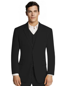 Black Microfiber Suit Jacket