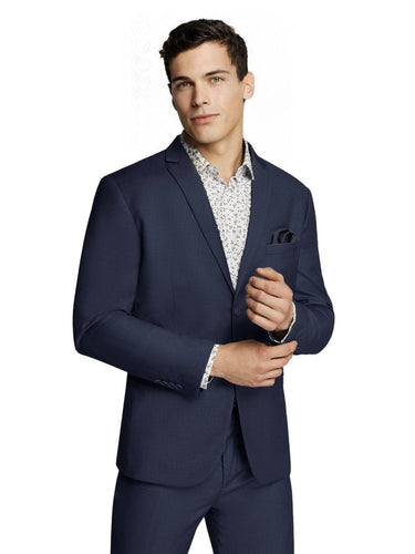 Men's Formal Business Wedding Blue Plain Slim Fit Suit