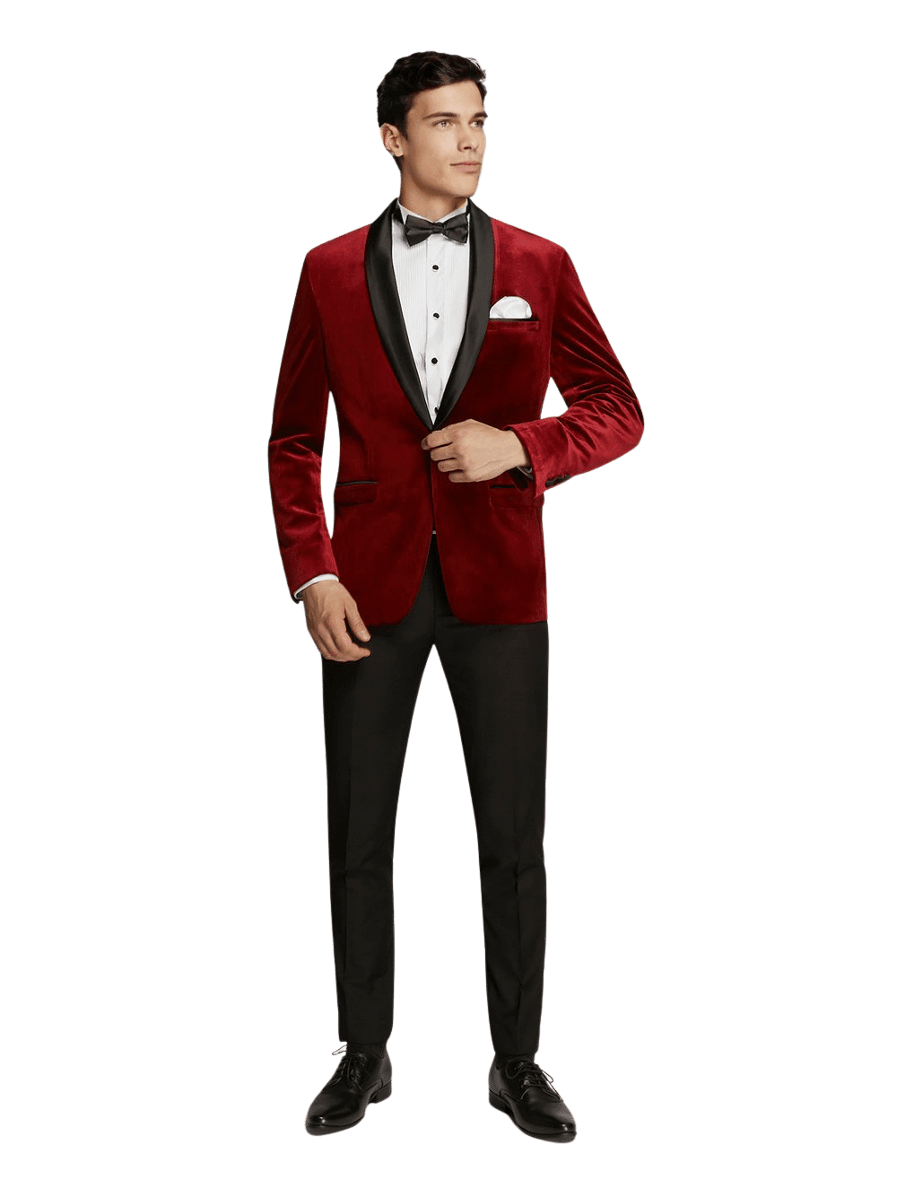 Red velvet 2025 tuxedo blazer