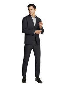Men's Formal Business Wedding Charcoal Plain Slim Fit Suit