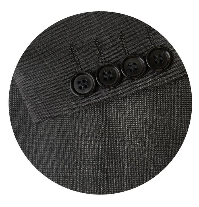 Men's Formal Trendy Charcoal Check Slim Fit Sport Jacket/Blazer