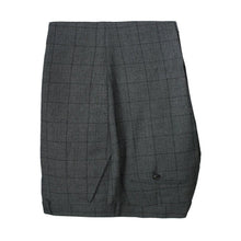 Load image into Gallery viewer, Men&#39;s Formal Charcoal Stretchy Windowpane Check Slim Fit Trousers