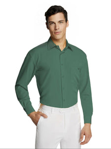 Men's Formal Business Emerald Green Pure Microfibre Coloured Shirt