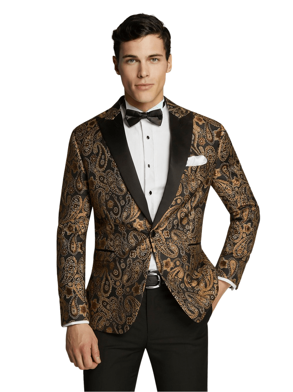 Gold dinner top jacket mens
