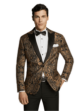Load image into Gallery viewer, Paisley Gold Dinner Jacket