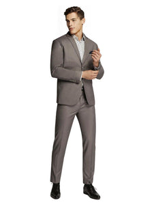 Men's Formal Business Wedding Grey Plain Slim Fit Suit