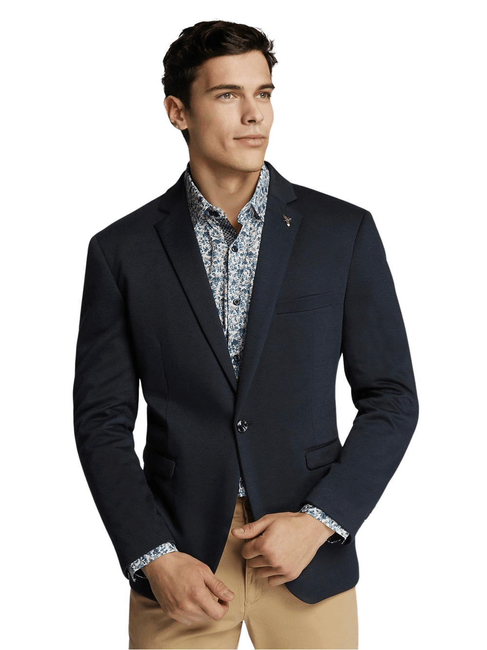 Men's Formal Indigo Trendy One Button Sport Jacket/Blazer Slim Fit