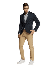 Load image into Gallery viewer, Men&#39;s Formal Indigo Trendy One Button Sport Jacket/Blazer Slim Fit