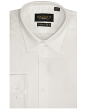 Load image into Gallery viewer, Men&#39;s Ivory Fine Twill Cotton Shirt