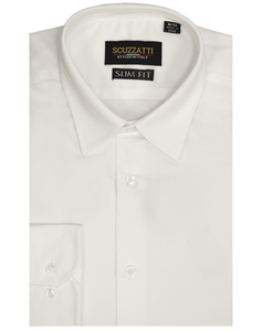 Men's Ivory Fine Twill Cotton Shirt