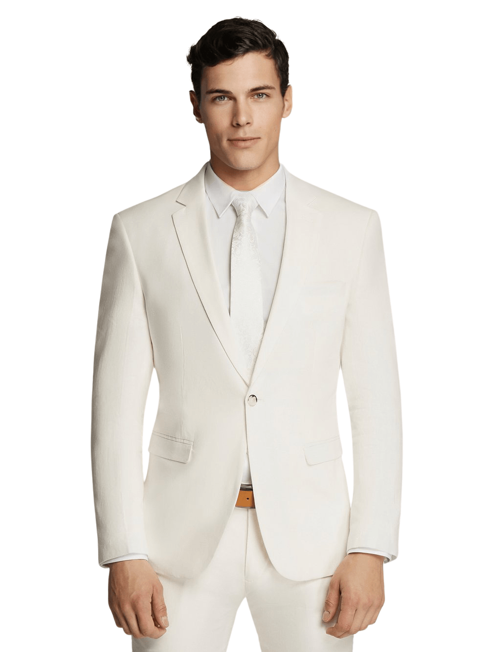 Men's Business Formal Ivory Linen Sport Jacket Stylish Blazer