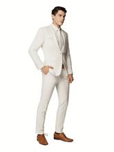 Load image into Gallery viewer, Men&#39;s Business Formal Ivory Linen Sport Jacket Stylish Blazer