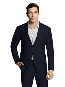 Men's Formal Business Wedding Navy Plain Slim Fit Jacket