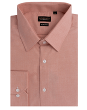 Load image into Gallery viewer, Men&#39;s Orange Pure Cotton Slim Fit Shirt