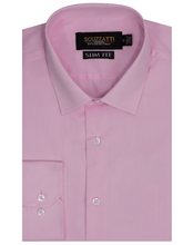 Load image into Gallery viewer, Men&#39;s Pink Fine Twill Cotton Shirt