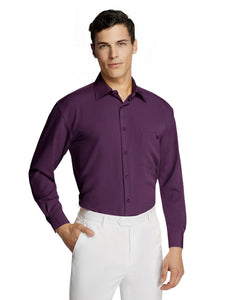 Men's Formal Business Purple Pure Microfibre Coloured Shirt