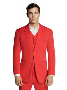 Red Microfiber Suit Jacket
