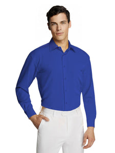 Men's Formal Business Royal Blue Pure Microfibre Coloured Shirt