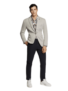Men's Silver Trendy Slim Fit Sport Jacket/Blazer - Threads N Trends