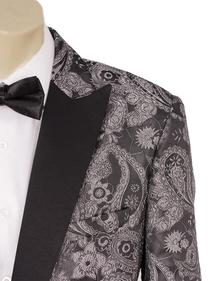 Paisley Silver Dinner Jacket - Main Image