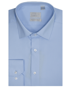 Men's Sky Blue Cotton Birdseye Collar Shirt