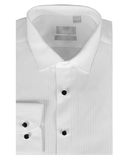 Men's White Collar Tux Slim Fit Shirt