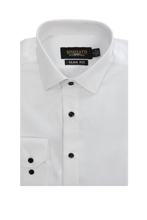 Load image into Gallery viewer, Men&#39;s White Cotton Contrast Button Shirt - Threads N Trends