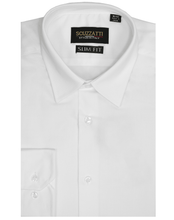 Load image into Gallery viewer, Men&#39;s White Fine Twill Cotton Shirt - Threads N Trends